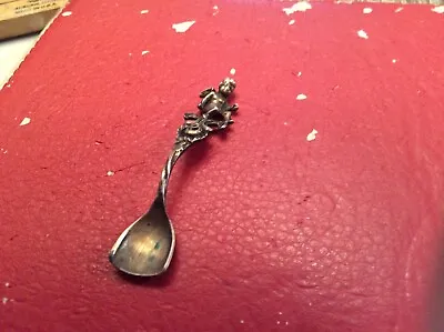 Antique Minature Sterling Silver Spoon With A Figure • $39