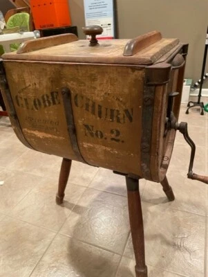 $400 • Buy Antique Wooden Globe Butter Churn