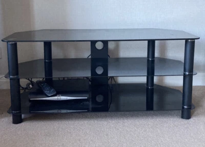 £25 • Buy Black Glass Tv Cabinet - Collect HU17
