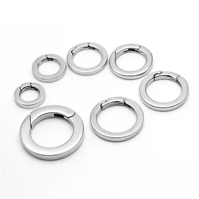 S925 Sterling Silver Round Spring Clasp Buckle DIY Necklace Bracelet Accessories • $5.39