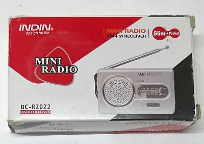 INDIN BC-R2033 Mini AM/FM 2 Band Portable Pocket Radio With Batteries • $9.88