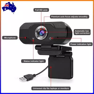 1080P Full HD Gaming Webcam USB For PC Desktop Laptop Web Camera With Microphone • $16.96