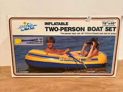 NOS VINTAGE NEW INTEX Seahawk 1985 INFLATABLE FOUR 2 PERSON Boat • $40.49