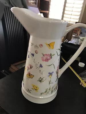 Marjolein Bastin Pitcher Nature's Sketchbook Butterflies Hallmark 10  Wildflower • $25.19