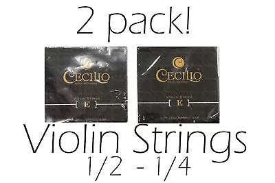 $10 • Buy 2 Pack Cecilio Musical Instruments 1/2 -1/4 Violin E, A, D, And G Strings