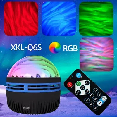 Aurora LED Galaxy Projector Night Light Music Sync Starry Ocean Wave Lamp+Remote • $11.89