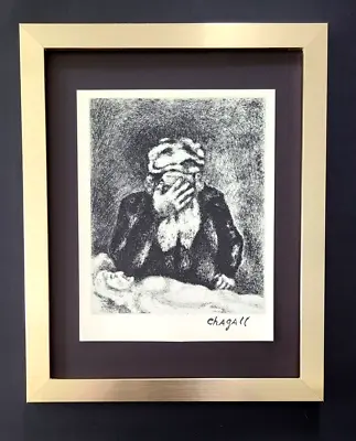 Marc Chagall + 1957 Biblical Signed Print Mounted  In New Frame + Buy It Now !! • $149