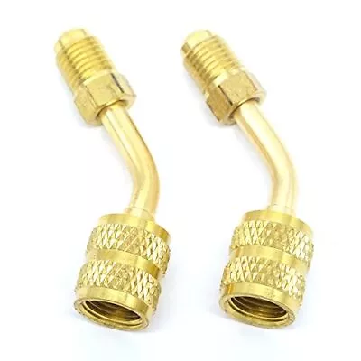 2pcs R410a Brass Quick Adapter 5/16 Female To 1/4 Male Sae For Mini Split System • $13.05