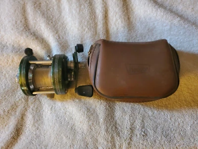$30 • Buy Vintage Heddon Mark IV Model 3200 Baitcasting Reel W Leather Case Works