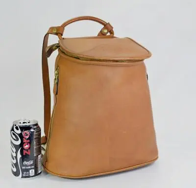 Vintage Ghurka No. 238 “the Ashley Ll” British Tan Leather Backpack Shoulder Bag • $548