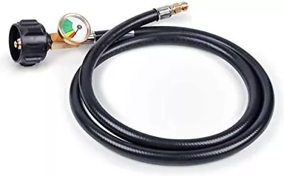 4 FT RV Propane Pigtail Hose1/4  Inverted Male Flare RV Gas Hose With Gauge ... • $30.79