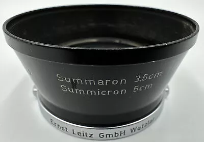 Ernst Leitz GMBH Wetzlar Leica Lens Hood ~ Summaron 3.5cm/Summicron 5cm • $175.98