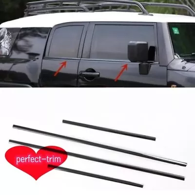 FIT For Toyota FJ Cruiser 2007-2021 Black Bottom Window Frame Sill Trim Cover • $106.10