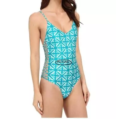 US$155 Amuse Society Swimsuit Beach Vida Bling Turquoise Alyssa Tie-Dye Macrame • $51.34