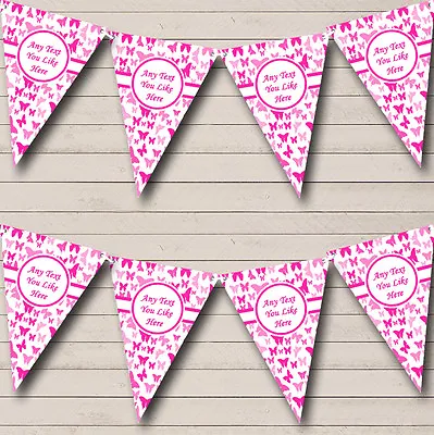 £4.99 • Buy Beautiful Hot Pink Butterfly Children's Birthday Party Bunting Banner