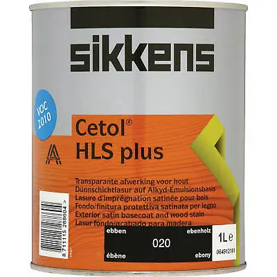 £36.95 • Buy Sikkens Cetol HLS Plus Translucent Woodstain Ebony 1l
