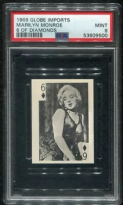 PSA 9 Marilyn Monroe 1969 Globe Imports Playing Trading Card Mint 6 Of Diamonds • $139.99