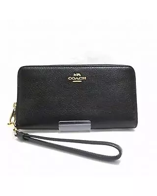 Pre Loved Coach Timeless Leather Long Wallet For Women  -  Wallets  - Black • $583
