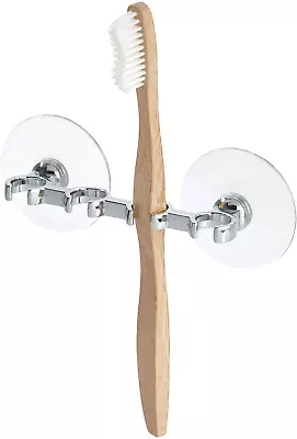 £8.19 • Buy IDesign Toothbrush Holder With Suction Cups, Minimalist Plastic Toothbrush Stand