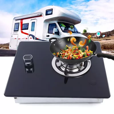 Boat Caravan RV Camper Built In 1 Gas Burner LPG Gas Stove Hob W/ Tempered Glass • $98.80