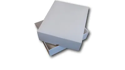 5 Deep White Gift Boxes 20cm X16.5cm X6cm Deep Greeting Card Jewellery Box Dvds  • £5.50