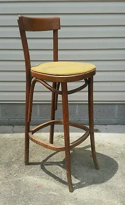 $209.99 • Buy Rare Antique Bent Wood Cafe Chair Thonet Vtg Mid Century Stool Shop Diner Bar 