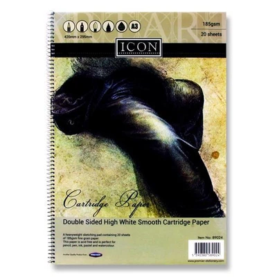 £4.99 • Buy A3/A4 Sketch Drawing Pad Book White Cartridge Paper Drawing Sketching 20 Sheets