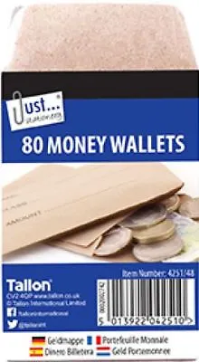 80 X Small Brown School Wages Salary Cash Dinner Money Wallets Envelopes - 4251 • £6.25