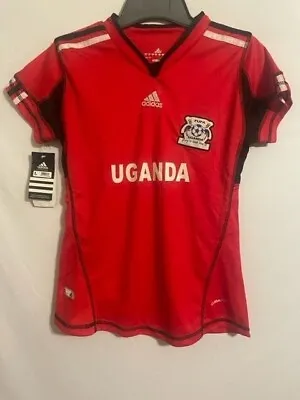 UGANDA FUFA NATIONAL SOCCER RED JERSEY ADIDAS CLIMACOOL Size L (FRD) • $32