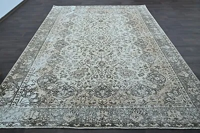 Oushak Turkish Vintage Rug 7x9 Kilim Rug Anatolian Handmade Boho Decor BEIGE • $420