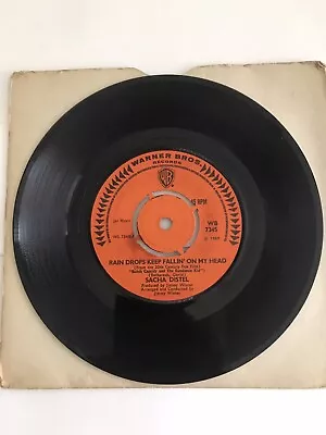 Sacha Distel-rain Drops Keep Fallin' On My Head 7  Vinyl Record 1969!! • £0.99