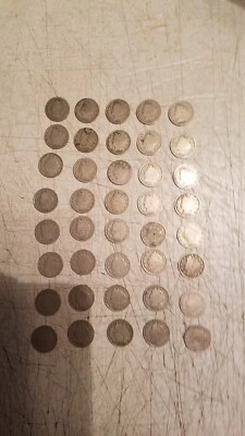 $27.99 • Buy Lot Of 40 LIBERTY HEAD V NICKELS FULL ROLL Readable Dates Collection Set