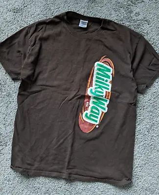 Vtg Milky Way Candy Bar Graphic T-shirt Men Large Cotton Brown Gildan • $19.95
