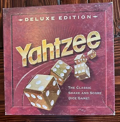 Yahtzee Deluxe Edition Dice Game Milton Bradley 1997  Gold Dice • $14.99