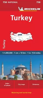 Turkey - Michelin National Map 758 By Michelin 9782067259652 | Brand New • £7.76