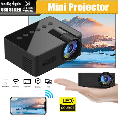 Mini Projector LED HD 1080P WIFI Home Cinema Portable Theater LCD Projector • $31.65
