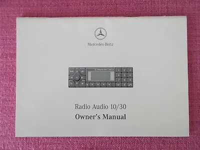 Mercedes-benz Audio 10 & Audio 30 Handbook Class A B C E M S Sl Slk Vito Vaneo • $8.69