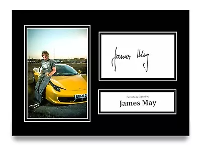 James May Signed A4 Photo Autograph Card The Grand Tour Gift Display + COA • £49.99