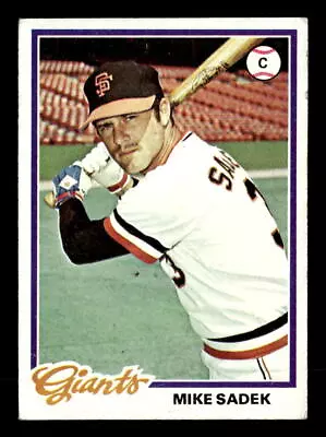 1978 Topps #8 Mike Sadek San Francisco Giants Vintage Baseball Card • $1.25