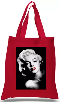 Shopper Tote Bag Cotton Red Cool Icon Stars Marilyn Monroe Ideal Gift Present • £7.99