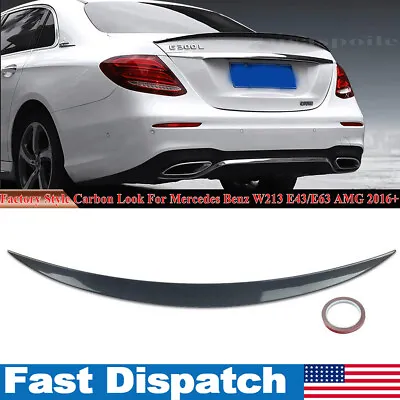 For 2016-19 Mercedes Benz W213 E Class Carbon Color AMG Style Trunk Spoiler Wing • $72.99