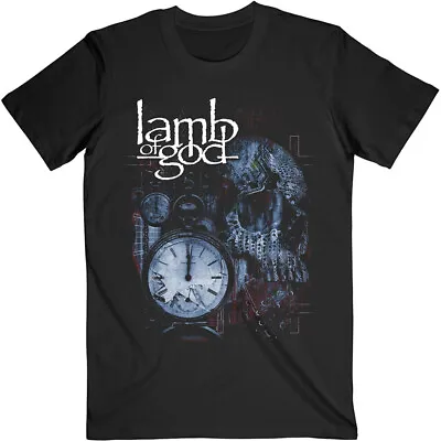 Lamb Of God Circuitry Skull Recolor Black T-Shirt OFFICIAL • £16.59