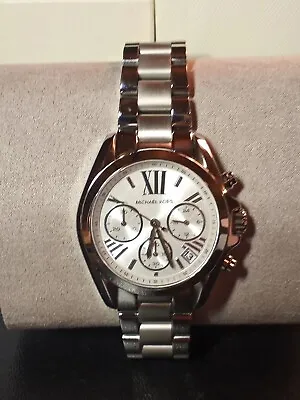 Classy New Michael Kors Mini Bradshaw- Watch  Sterling Silver Bracelet  • $199.99