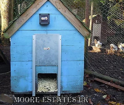 £84.99 • Buy Automatic Chicken Door POP Hole Opener House Hen Coop Poultry Ark Pullet Rails