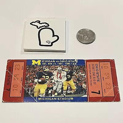 FULL! 1987 Michigan V Ohio State THE GAME Orig. Football Ticket Stub UofM OSU PR • $30