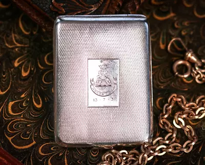 Smart Mappin & Webb Antique Engine Turned Sterling Silver Matchbook Case Holder • $230