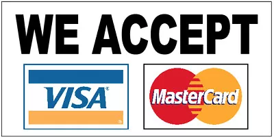 20x48 Inch WE ACCEPT (2 Credit Cards) VISA MASTERCARD Vinyl Banner Sign Wb • $23.99