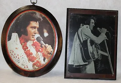 2 Vintage ELVIS PRESLEY 1970’s Pictures On Wood 8 X10  • $8.95