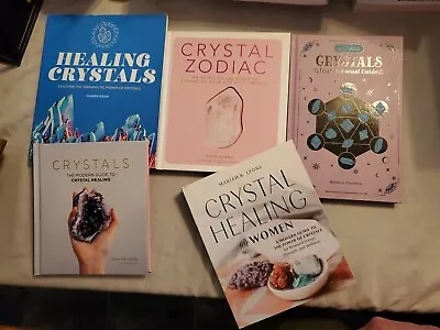 Lot Of 5 Metaphysical Healing Crystals  Spirituality Paperback Books • $9