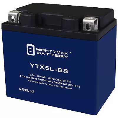 Mighty Max YTX5L-BS Lithium Battery Replacement For Yamaha TW Trailway TW200BC • $52.99